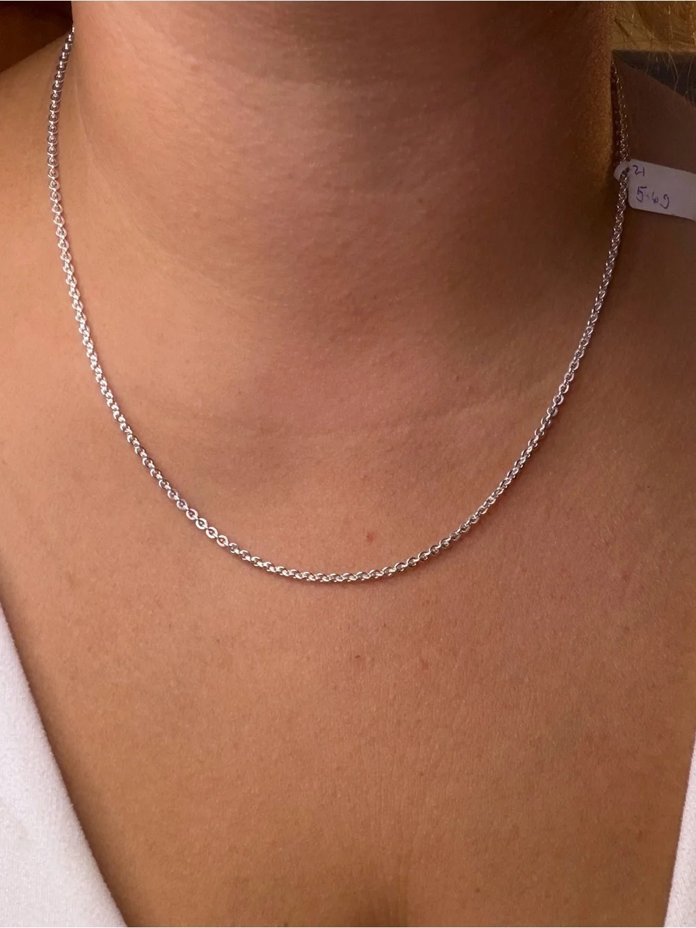 925 Sterling Silver 19” Delicate Rope Chain Necklace